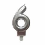 BOUGIE CHIFFRE ARGENTE