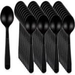 CUILLERE NOIR JETABLE*100