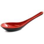 CUILLERE A SOUPE MELAMINE ROUGE ET NOIR
