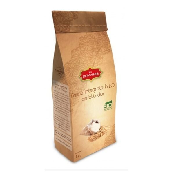 FARINE INTEGRALE DE BLE DUR BIO DOMAINES 1KG