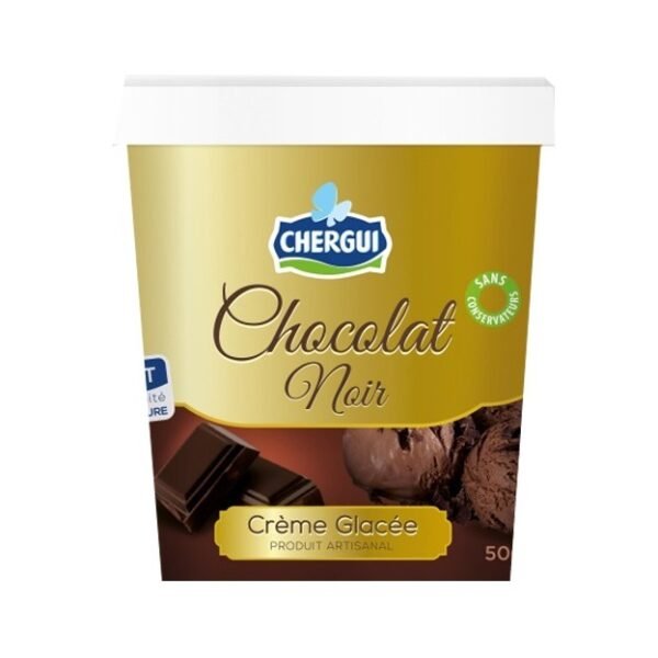 CREME GLACEE CHOCOLAT NOIR CHERGUI 500G
